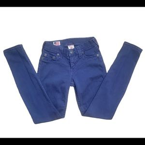 True Religion Halle blue colored skinny jeans 24